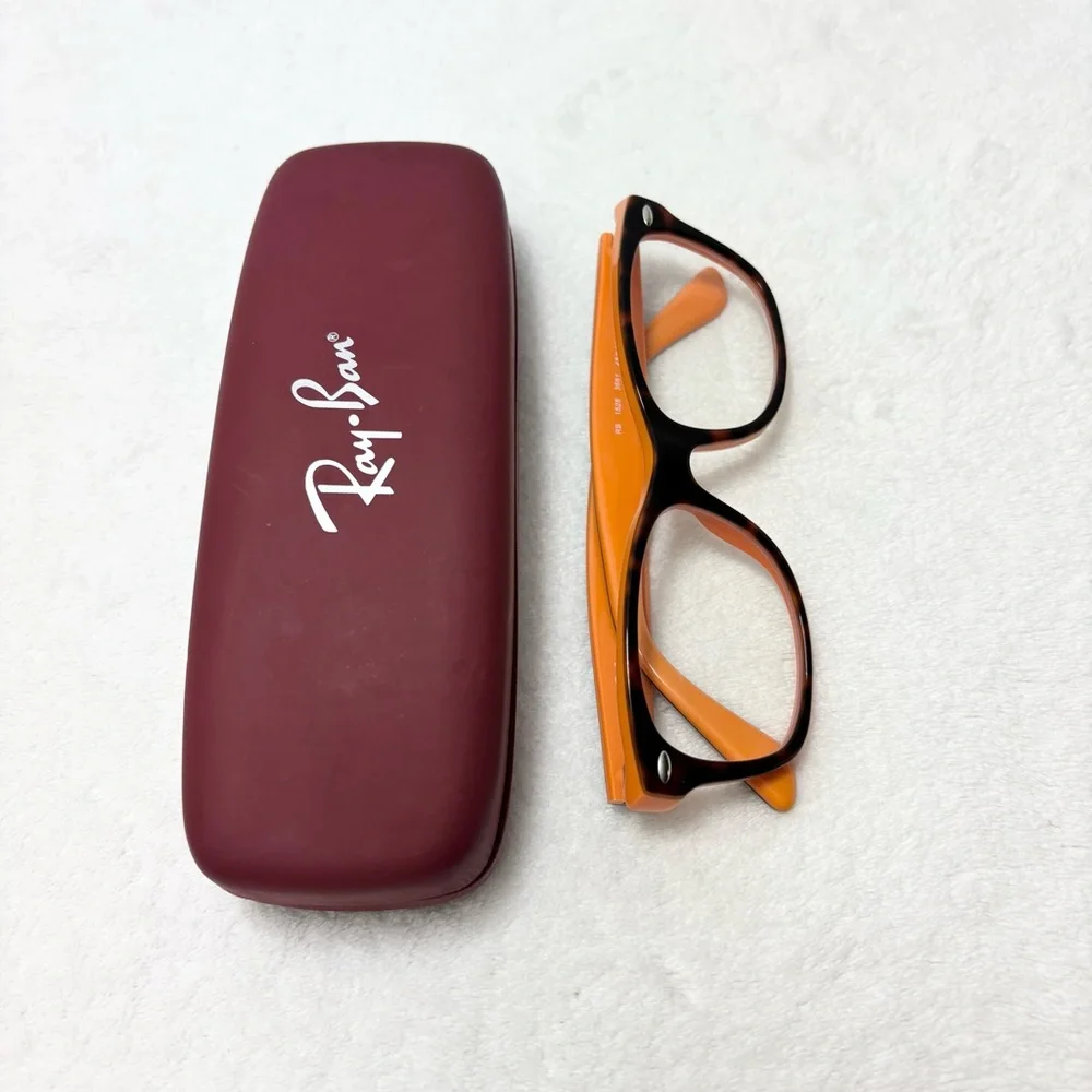 Ray-Ban RB 1528 3661 48 16 130 Tortoise Frame Glasses with‎ Burgundy Case